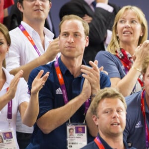 Kate Middleton, le prince William et le prince Harry aux Jeux olympiques de Londres, en août 2012.