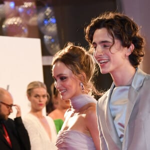 Lily-Rose Depp, Timothée Chalamet - Tapis rouge du film "The King" lors du 76ème festival international du film de Venise, la Mostra, le 2 septembre 2019.