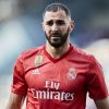 Karim Benzema lors du match de football de La Liga opposant le Real Sociedad au Real Madrid au Deportivo Alavés au stade Anoeta à Saint-Sébastien, Espagne, le 12 mai 2019.