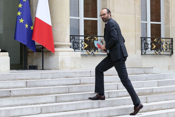 Edouard Philippe, Premier ministre, arrive pour le premier conseil des ministres du nouveau gouvernement. Paris, le 18 mai 2017. © Stéphane Lemouton/Bestimage