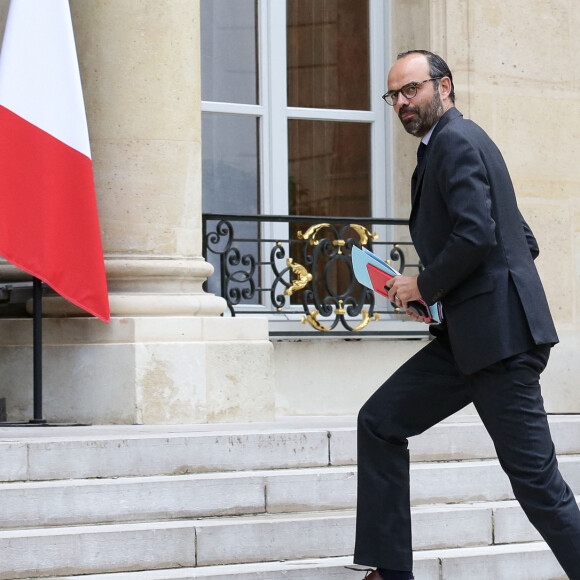 Edouard Philippe, Premier ministre, arrive pour le premier conseil des ministres du nouveau gouvernement. Paris, le 18 mai 2017. © Stéphane Lemouton/Bestimage