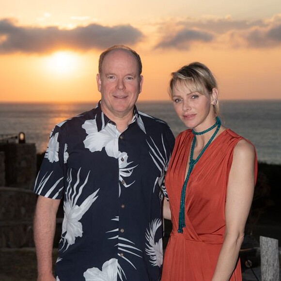 Le prince Albert de Monaco, son épouse Charlene et leurs deux enfants Jacques et Gabriella (5 ans), le 2 juillet 2020, jour des 9 ans de mariage du couple souverain.