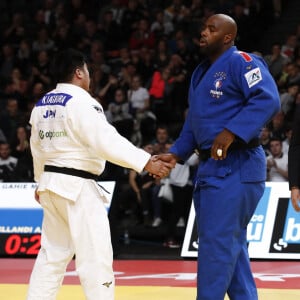 Teddy Riner subit sa première défaite depuis 154 combats contre le japonais Kageura Kokoro lors du Paris Grand Slam Judo 2020 à l'Accord Hotels Arena à Paris, France, le 9 février 2020. © Gwendoline Le Goff/Panoramic/Bestimage