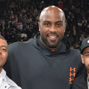 Kylian Mbappé , Teddy Riner et Neymar au match de NBA Game Paris 2020 entre les Bucks de Milwaukee et les Charlotte Hornet à l'AccorHotels Arena à Paris le 24 janvier 2020. © Veeren / Bestimage