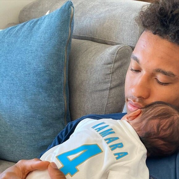 Boubacar Kamara avec son fils Leeroy, photo Instagram du 6 juillet 2020