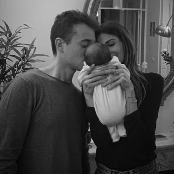 Alexandra Rosenfeld et Hugo Clément avec leur fille Jim sur Instagram, le 20 janvier 2020