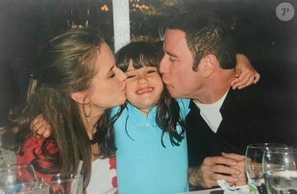 John Travolta, Kelly Preston et leur fille Ella sur Instagram. Souvenir partagé le 15 février 2020.