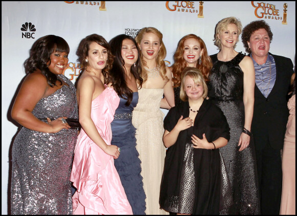 Casting de "Glee" - Salle de presse des 68e Golden Globes le 16 janvier 2011.