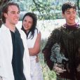 Dawson - James Van Der Beek, Joshua Jackson et Katie Holmes. Los Angeles. 1998. © ABACA