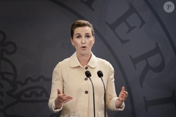 Le Premier ministre Mette Frederiksen lors d'une conférence de presse au bureau du Premier ministre à Copenhague le vendredi 29 mai 2020.