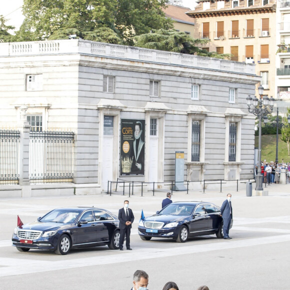 Le roi Felipe VI d'Espagne, la reine Letizia, la princesse Leonor, l'infante Sofia - La famille royale d'Espagne assiste à un hommage aux victimes du coronavirus (COVID-19) à la Cathédrale de l'Almudena à Madrid le 6 juillet 2020.