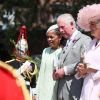 Doria Ragland, le prince Charles, prince de Galles et Camilla Parker Bowles, duchesse de Cornouailles - Les invités à la sortie de la chapelle St. George au château de Windsor, Royaume Uni, le 19 mai 2018.