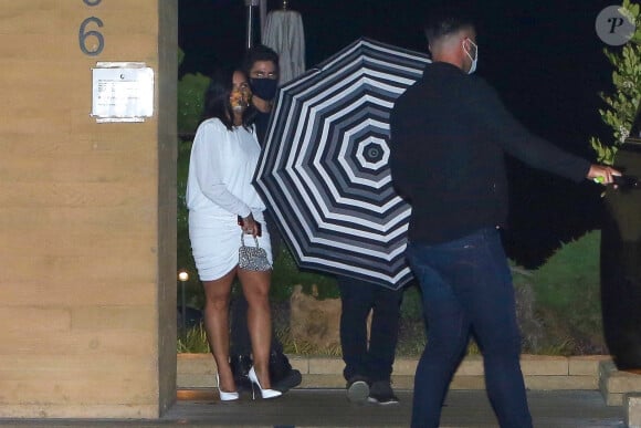 Demi Lovato est allée diner avec son fiancé Max Ehrich au restaurant Nobu de Malibu à Los Angeles pendant l'épidémie de coronavirus (Covid-19), le 22 juillet 2020.