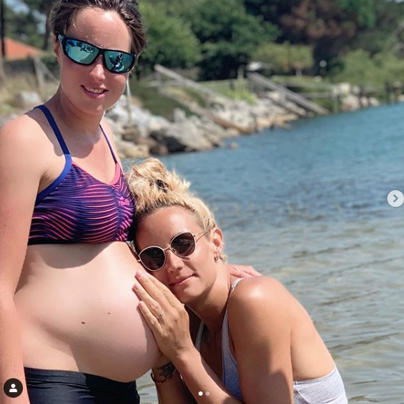 Elodie Gossuin dévoile sur Instagram que sa soeur est enceinte. Juillet 2020.