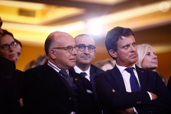 Bernard Cazeneuve, Manuel Valls, Laurent Nunez - Inauguration du centre européen du Judaïsme à Paris le 29 octobre 2019. © Hamilton/Pool/Bestimage
