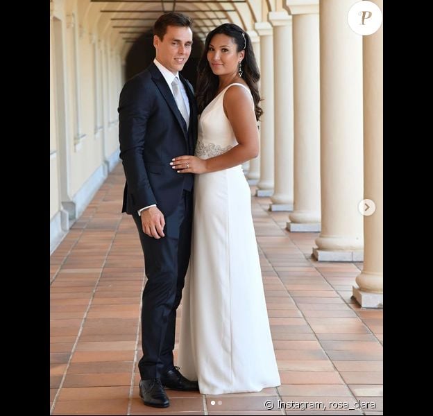 Marie Chevallier a osé la combinaison pour son mariage civil avec Louis Ducruet, le 26 juillet 2019 à Monaco.