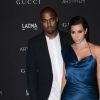 Kanye West et Kim Kardashian le 1er novembre 2014 à Los Angeles. 