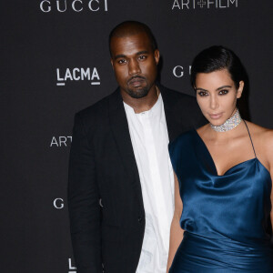 Kanye West et Kim Kardashian le 1er novembre 2014 à Los Angeles. 