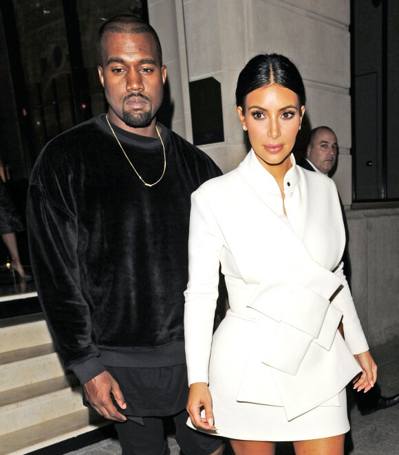 Kim Kardashian et Kanye West le 25 septembre 2014. 