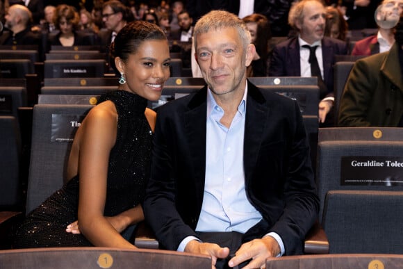 Vincent Cassel et sa femme Tina Kunakey - People dans la salle lors de la 45ème cérémonie des César à la salle Pleyel à Paris le 28 février 2020 © Olivier Borde / Dominique Jacovides / Bestimage