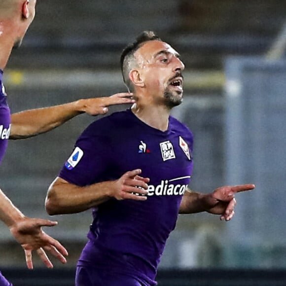 Franck Ribéry a marqué avec la Fiorentina contre la Lazio de Rome le 27 juin 2020. ANSA/ANGELO CARCONI