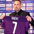 Franck Ribéry lors de sa présentation officielle à Florence le 22 août 2019. Photo by Claudio Giovannini/Ansa/ABACAPRESS.COM