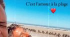 Laure Manaudou et Jérémy Frerot à la plage, le 5 août 2020 à Verdon-sur-Mer.