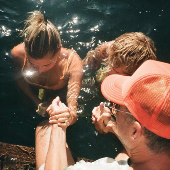 Justin Bieber et son épouse Hailey Baldwin se sont fait baptiser. Août 2020.