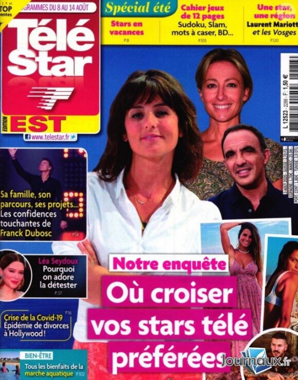 Couverture de "Télé Star", numéro 2288, programmes du 8 au 14 août 2020.