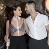 Jade Leboeuf (la fille de l'ex-footballeur F.Leboeuf) et son mari Stéphane Rodrigues lors de la soirée de la grande finale du concours Top Model International au Lido à Paris, France, le 19 janvir 2020. © Pierre Perrussau/Bestimage