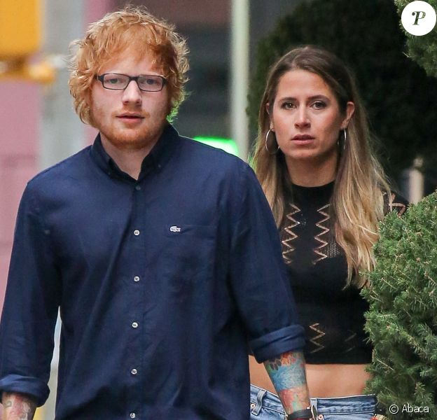 Ed Sheeran et sa femme Cherry Seaborn à New York, le 20 août 2015