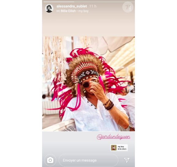 Alessandra Sublet et son compagnon Jordan, elle officialise leur couple et répond aux critiques. Août 2020.