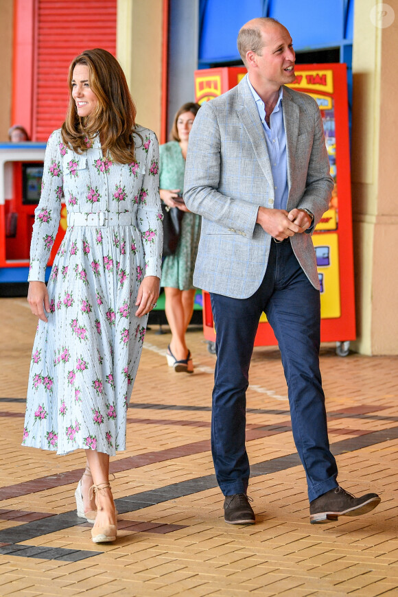 Le prince William et Kate Middleton en visite en Galles du Sud, le 5 août 2020.