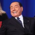 Silvio Berlusconi - Albano chante pour Silvio Berlusconi sur le plateau de l'émission de télévision "Maurizio Costanzo Show" à Rome. @SGP / BESTIMAGE