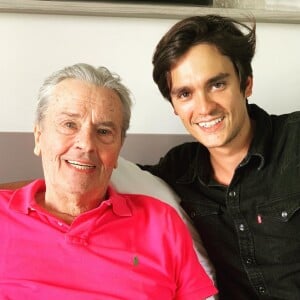 Alain Delon et son fils Alain-Fabien sur Instagram, septembre 2019.