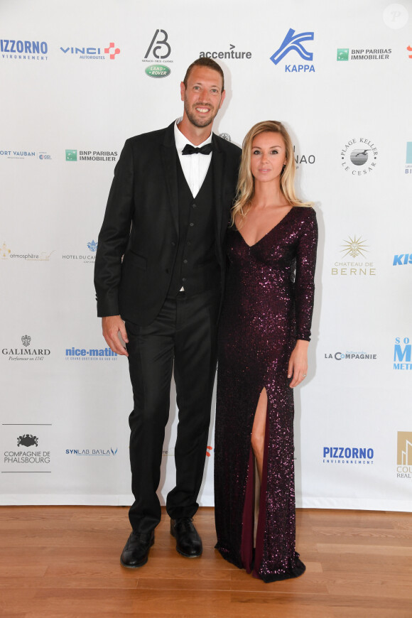 Exclusif - Alain Bernard et sa fiancée Faustine lors de la soirée de gala de la Croix Rouge à l'hôtel du Cap-Eden-Roc au Cap d'Antibes le 14 juin 2019. © Lionel Urman / Bestimage