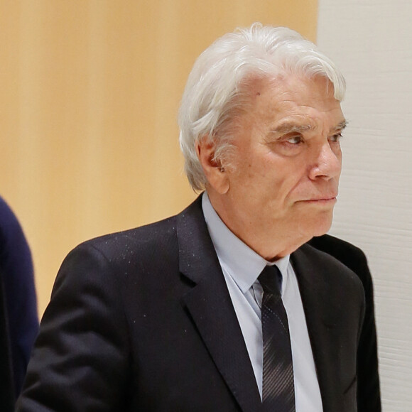 Exclusif - Bernard Tapie - B.Tapie à la sortie de la 11ème chambre correctionnelle, 2ème section du tribunal de Paris accompagné de ses avocats H.Témime et J.Minkowski à Paris, France, le 1er avril 2019. © CVS/Bestimage