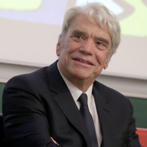 Exclusif - Bernard Tapie, nouveau parrain des étudiants en médecine, en compagnie de sa femme Dominique et de Christian Estrosi (maire de Nice) participe à la rentrée solennelle de la faculté de médecine de Nice, le 22 novembre 2018.