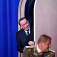 Silvio Berlusconi - Albano chante pour Silvio Berlusconi sur le plateau de l'émission de télévision "Maurizio Costanzo Show" à Rome, le 12 novembre 2019.