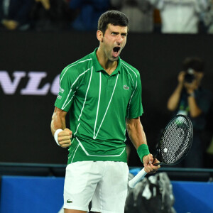 Novak Djokovic lors de l'open d'Australie 2020 à Melbourne. © Chryslène Caillaud / Panoramic / Bestimage