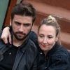 Audrey Lamy et son compagnon Thomas Sabatier aux Internationaux de France de tennis de Roland Garros à Paris (2014).