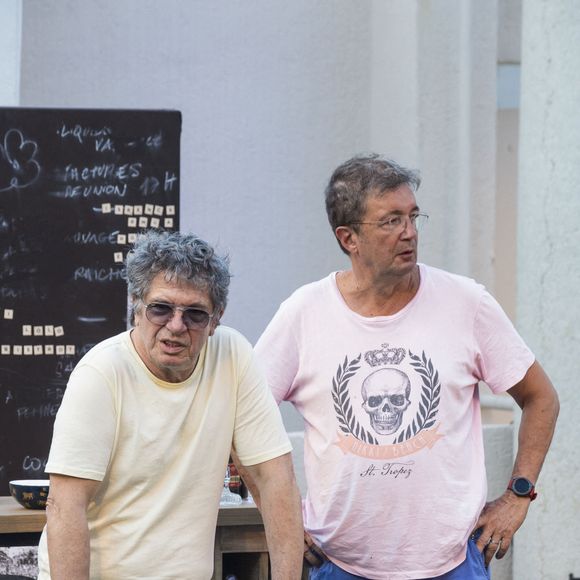 Exclusif - Frédéric Bouraly, Lionnel Astier - Pièce "Le muguet de Noël" sur la scène du théâtre de Verdure lors de la 36ème édition du Festival de Ramatuelle. Le 5 août 2020 © Cyril Bruneau / Festival de Ramatuelle / Bestimage 
