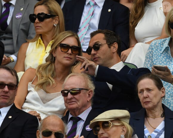 Jude Law et sa femme Phillipa Coan - Le tournois de Wimbledon 2019, Londres les 12, 13 et 14 juillet 2019.