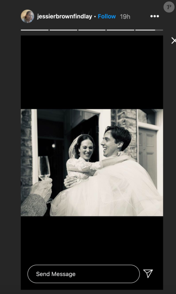 Mariage de Jessica Brown Findlay et Ziggy Heath. Instagram. Le 15 septembre 2020.
