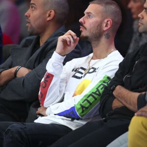 Matt Pokora (M. Pokora) et Tony Parker (Président ASVEL) - People au match de basket "ASVEL vs Boulogne Levallois Metropolitans" lors de la première demi-finale de Leaders Cup à la "Disney Events Arena" de Marne-la-Vallée, le 15 février 2020. Les Metropolitans de Boulogne-Levallois ont battu Cholet 82 à 74. © Gwendoline Le Goff / Panoramic / Bestimage