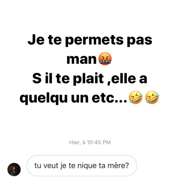 Gaël Monfils a reçu de nombreux messages d'insultes après sa défaite en 32e de finale du Masters 1000 de Rome, face à l'Allemand Dominic Koepfer. Story Instagram du jeudi 17 septembre 2020.