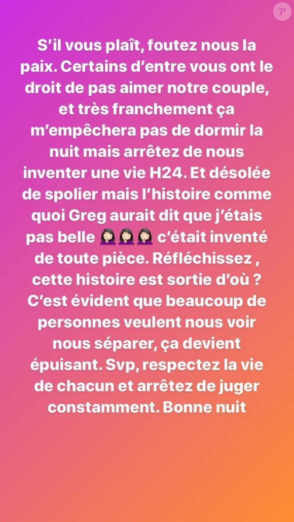 Angèle Salentino recadre ses haters le 18 septembre 2020.