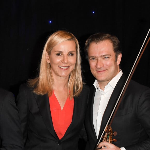 Laurence Ferrari et son mari Renaud Capuçon - Inauguration de la statue de cire de "Renaud Capuçon" au musée Grévin à Paris le 9 mars 2020. © Coadic Guirec/Bestimage