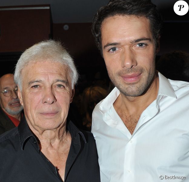 Exclusif - Guy et son fils Nicolas Bedos - Aftershow du spectacle de Guy Bedos "La der des der" a l'Olympia a Paris.