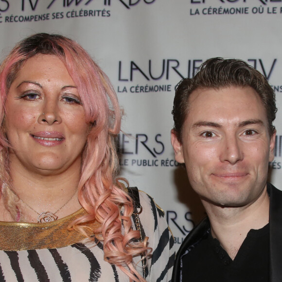 Loana Petrucciani et son compagnon Fred - Soirée des Lauriers TV Awards au Théâtre des Variétés à Paris, le 13 janvier 2016. © Denis Guignebourg/Bestimage
